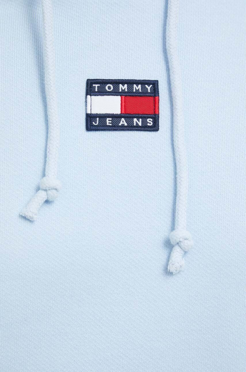 Tommy Jeans Bavlněná mikina pánská černá barva s potiskem - Pepit.cz