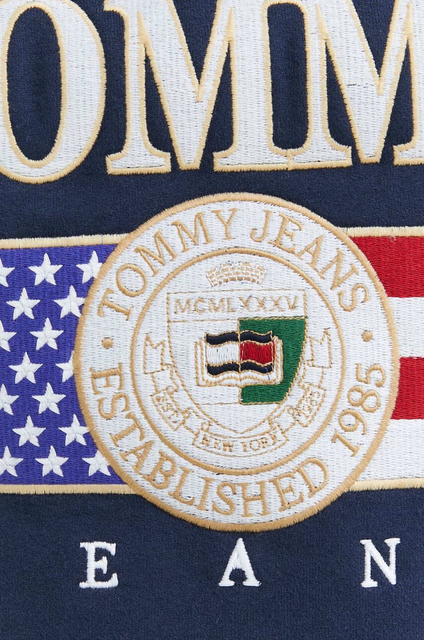 Tommy Jeans Bavlněná mikina pánská černá barva hladká - Pepit.cz