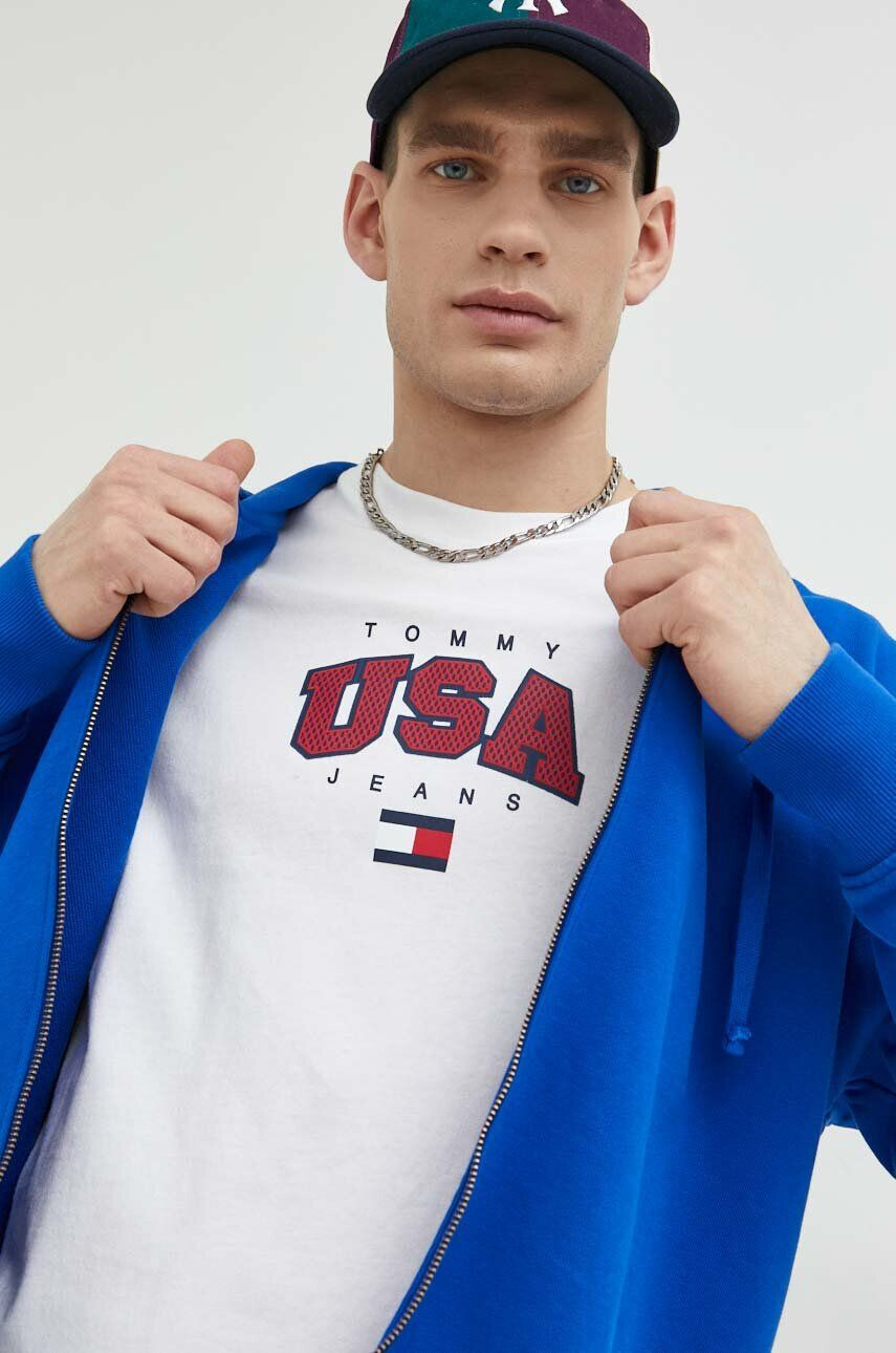 Tommy Jeans Bavlněná mikina pánská s kapucí hladká - Pepit.cz