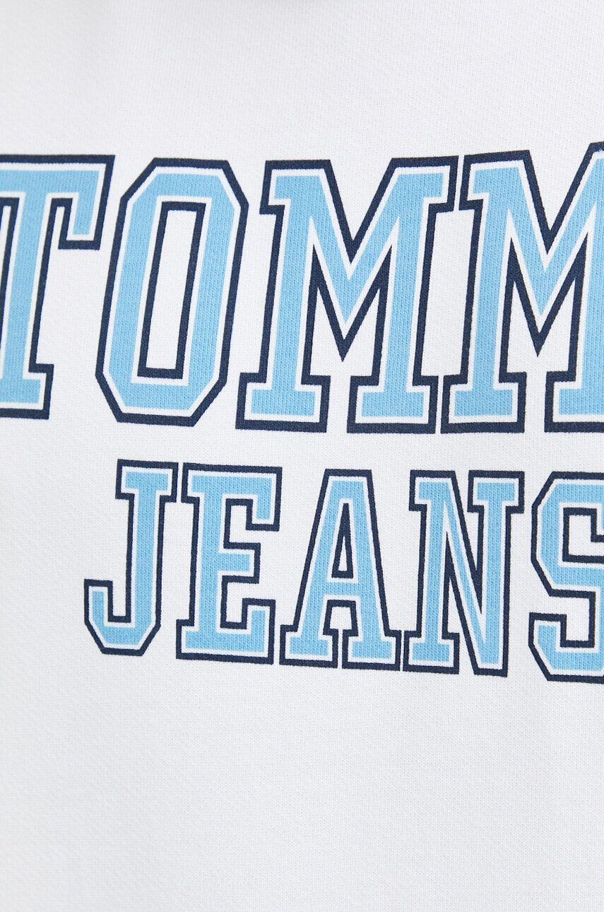 Tommy Jeans Bavlněná mikina pánská bílá barva s aplikací - Pepit.cz