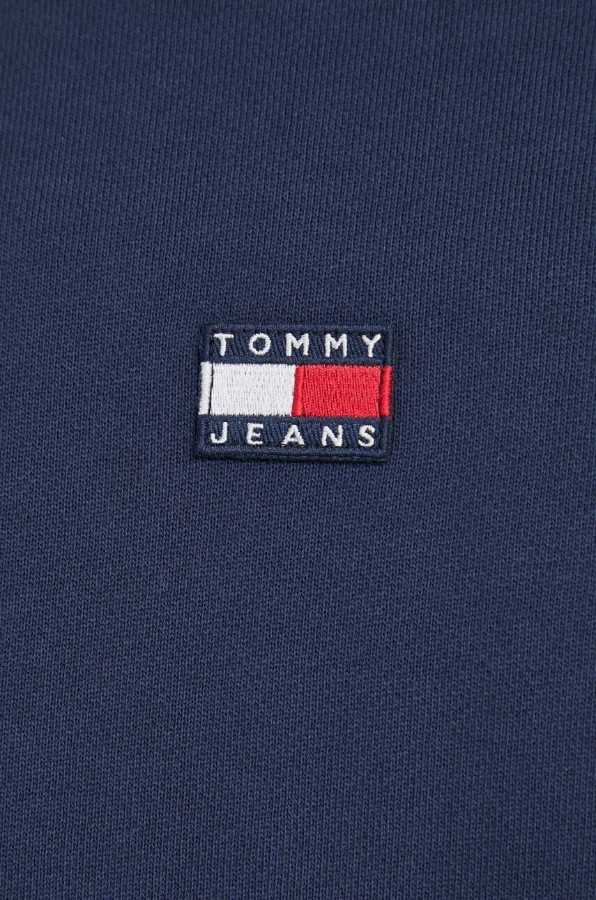 Tommy Jeans Bavlněná mikina dámská tmavomodrá barva hladká - Pepit.cz