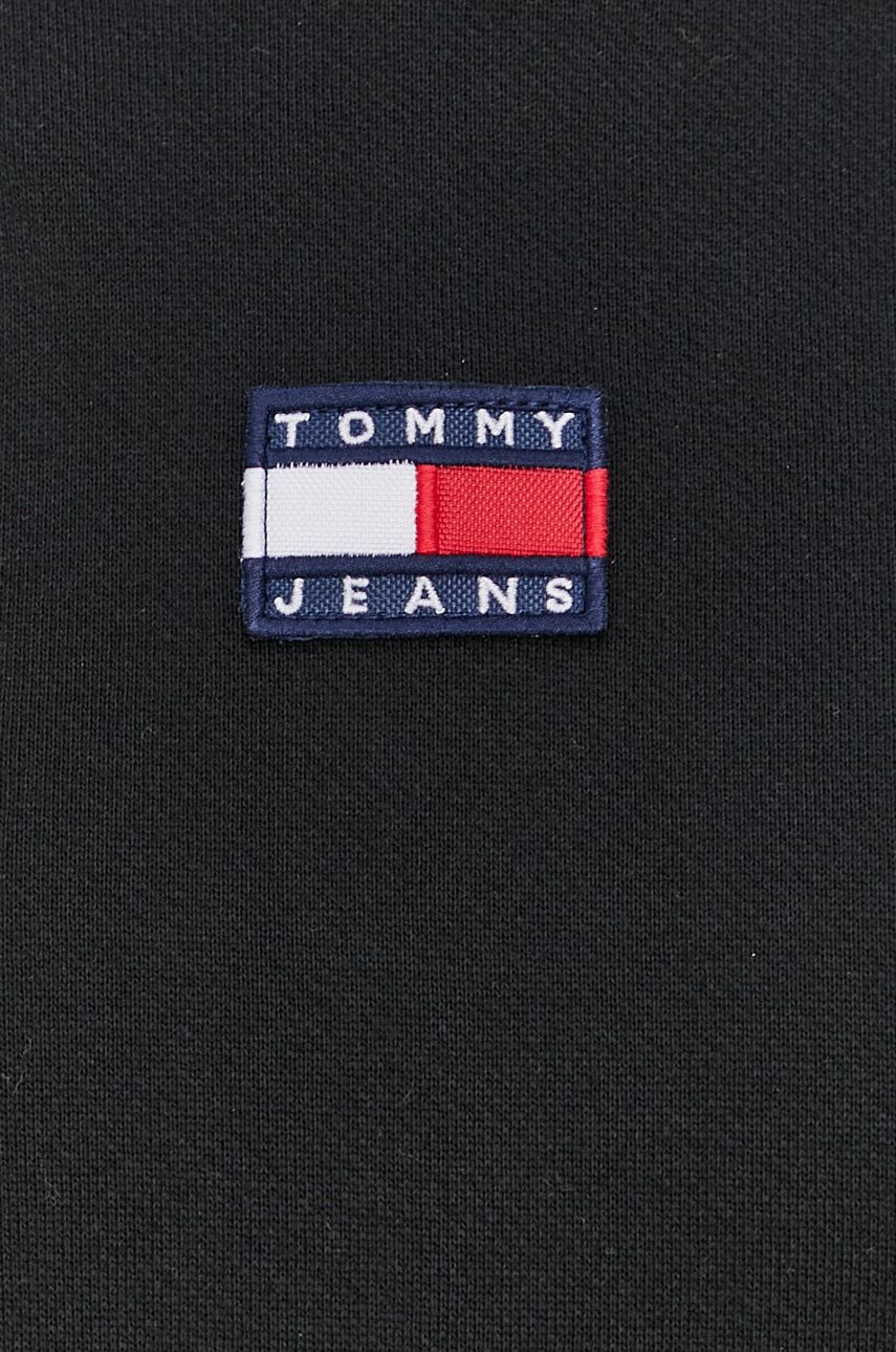 Tommy Jeans Bavlněná mikina dámská černá barva s aplikací - Pepit.cz