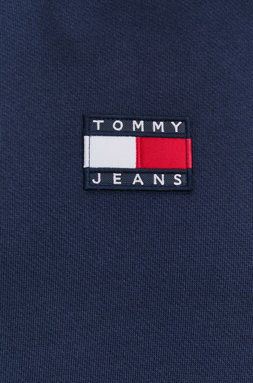 Tommy Jeans Bavlněná mikina pánská tmavomodrá barva s aplikací - Pepit.cz