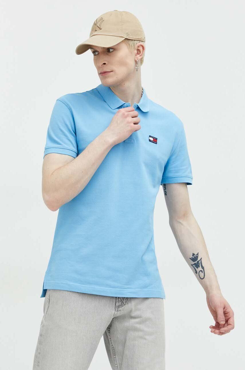 Tommy Jeans Bavlněné polo tričko s aplikací - Pepit.cz