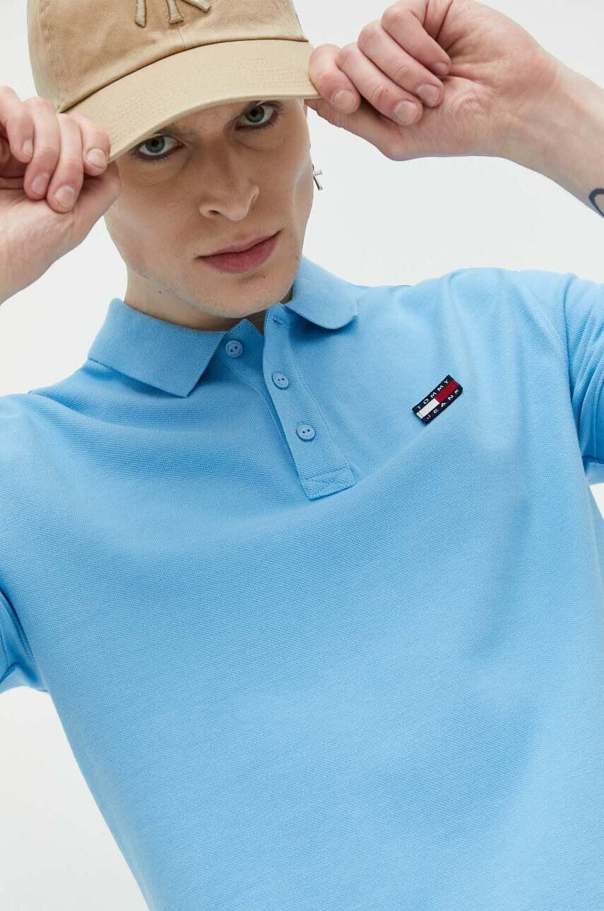 Tommy Jeans Bavlněné polo tričko s aplikací - Pepit.cz