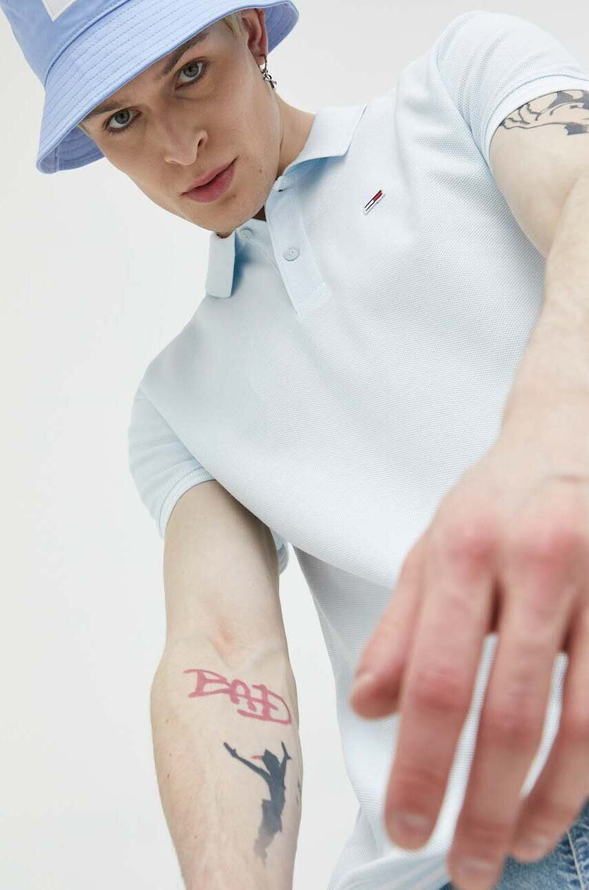 Tommy Jeans Bavlněné polo tričko s aplikací - Pepit.cz