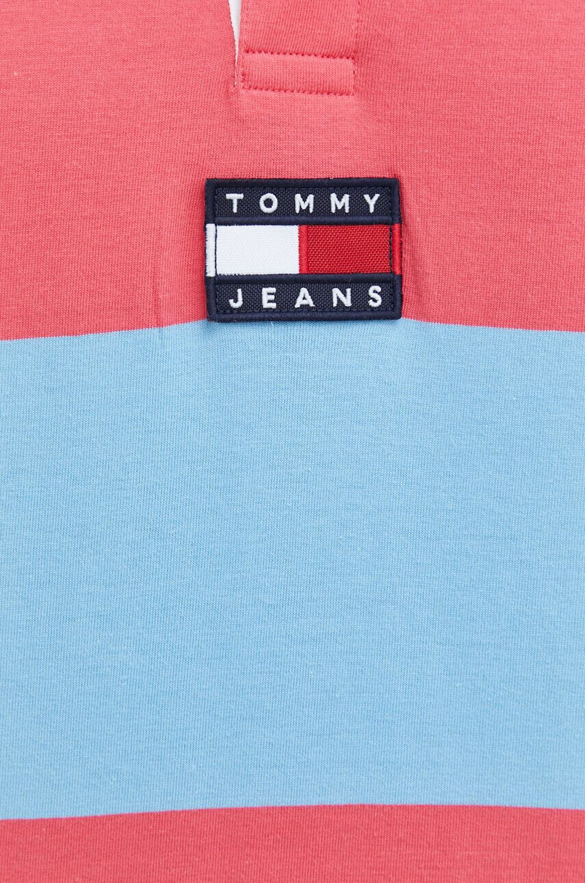 Tommy Jeans Bavlněné polo tričko růžová barva - Pepit.cz