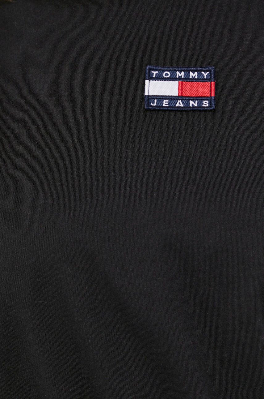 Tommy Jeans Bavlněné tričko černá barva - Pepit.cz