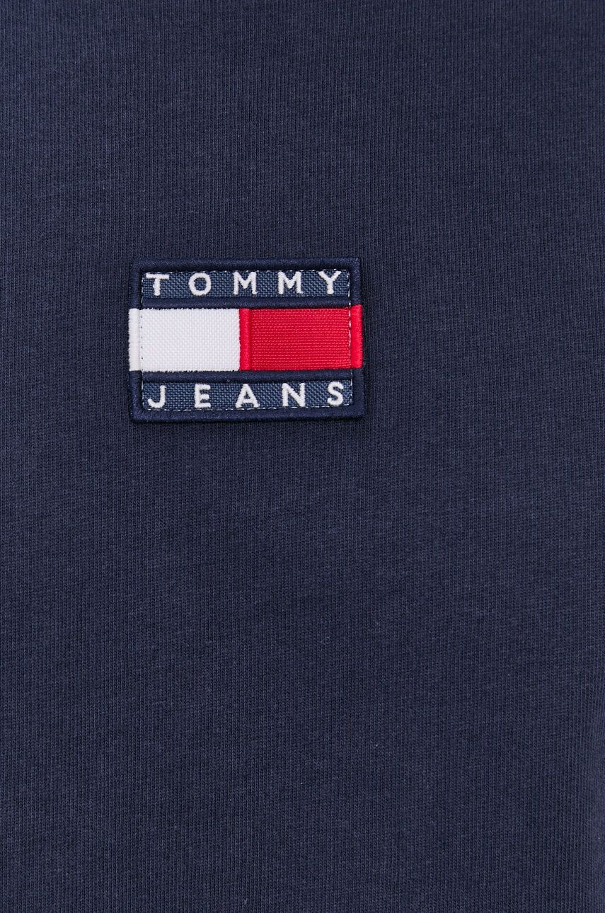 Tommy Jeans Bavlněné tričko tmavomodrá barva s potiskem - Pepit.cz