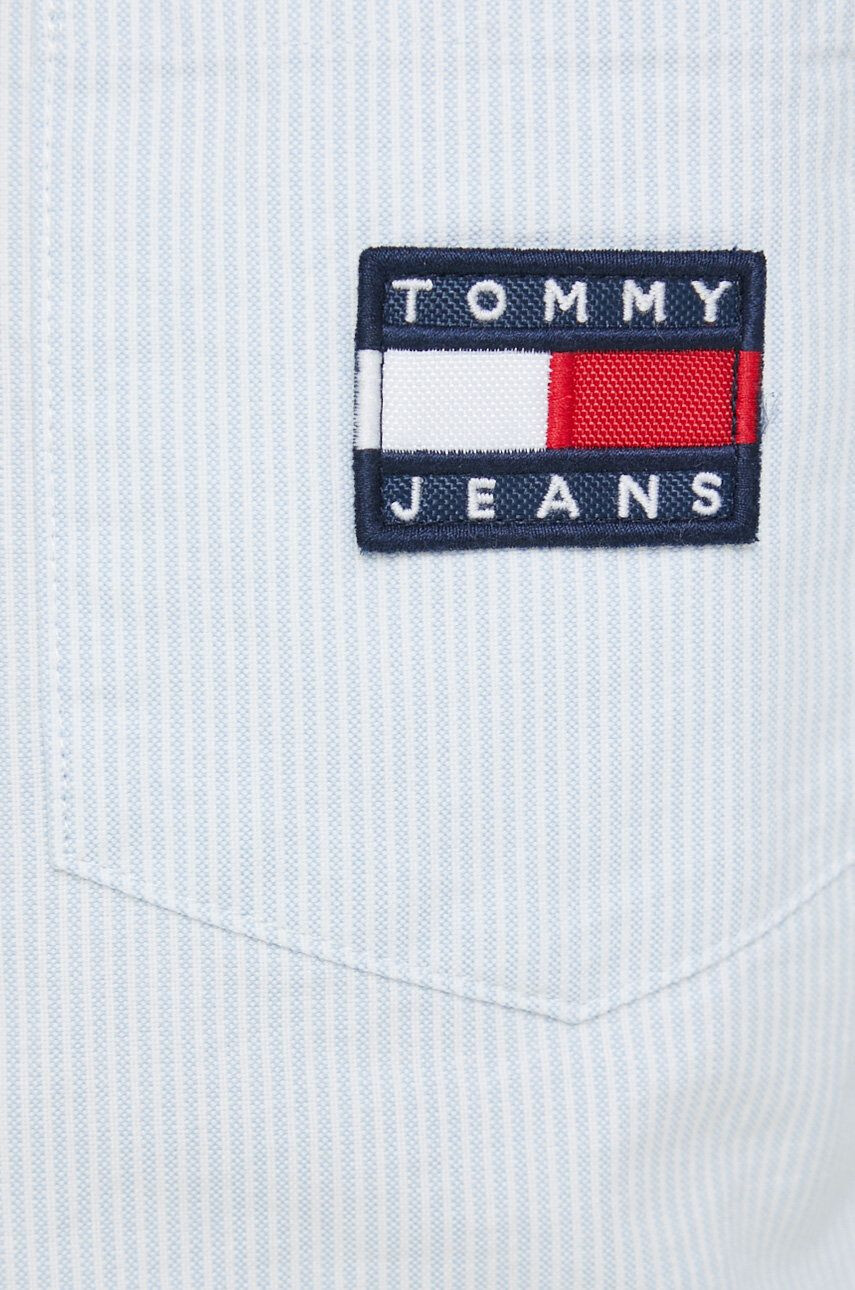 Tommy Jeans Bavlněné tričko bílá barva relaxed s klasickým límcem - Pepit.cz