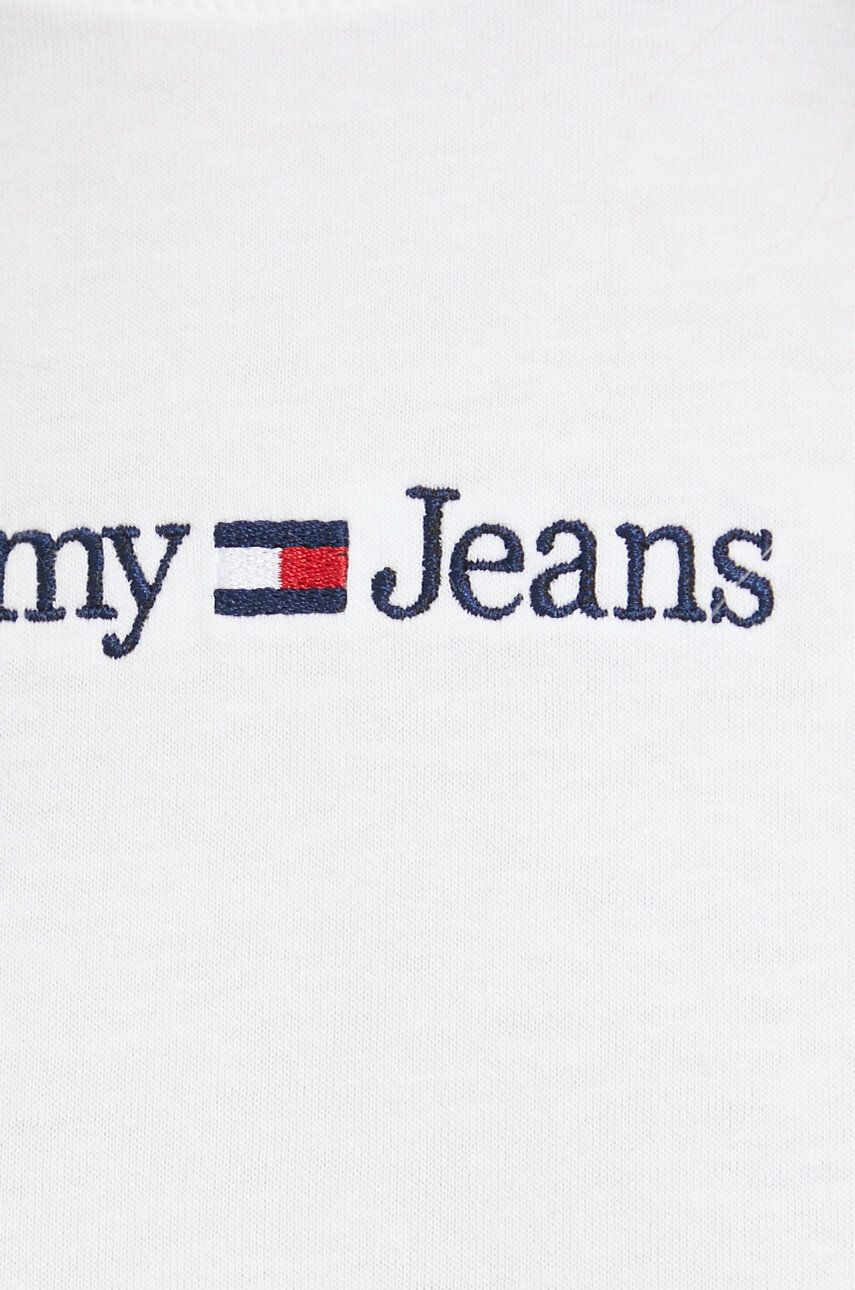 Tommy Jeans Bavlněné tričko červená barva - Pepit.cz