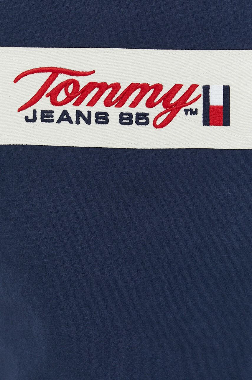 Tommy Jeans Bavlněné tričko tmavomodrá barva s aplikací - Pepit.cz