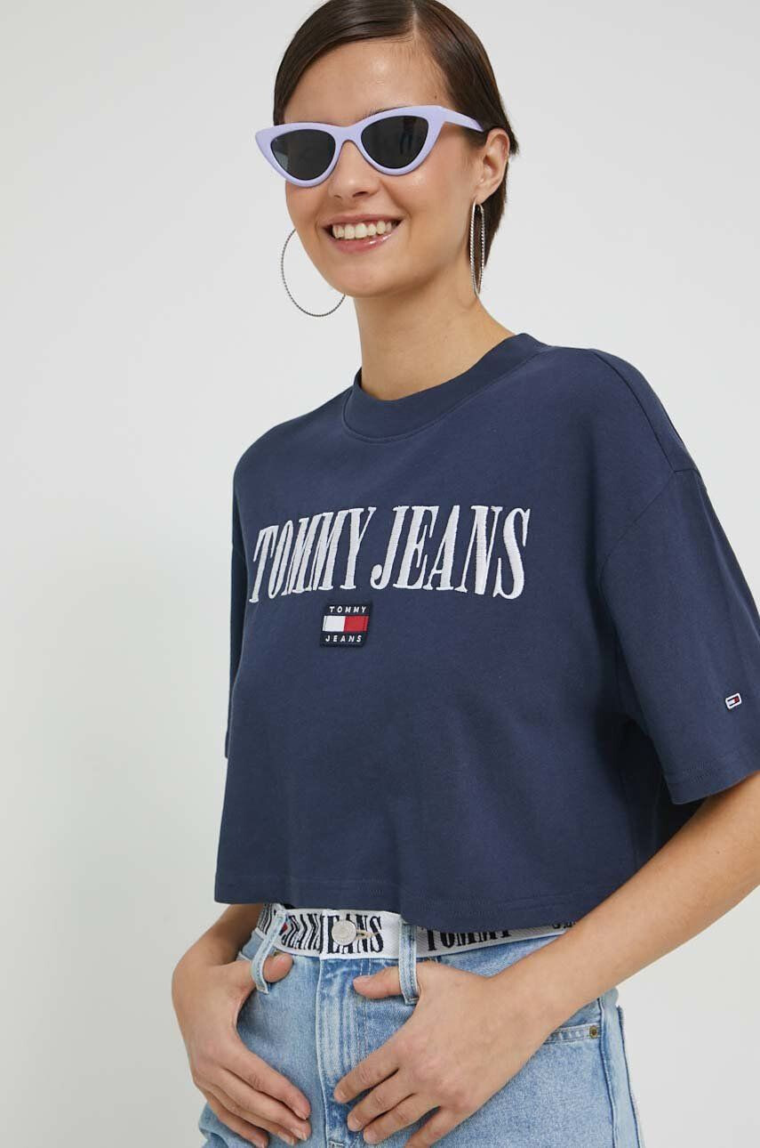 Tommy Jeans Bavlněné tričko bílá barva - Pepit.cz