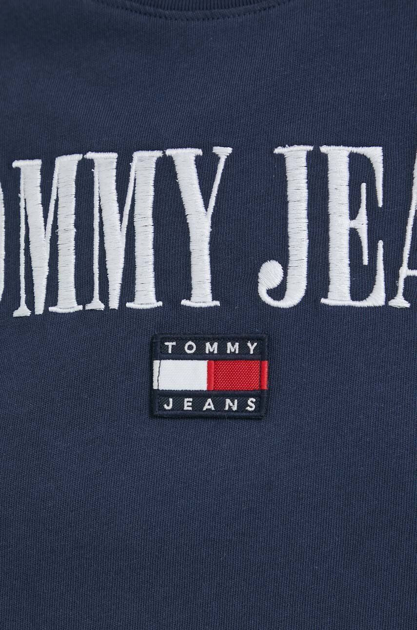 Tommy Jeans Bavlněné tričko tmavomodrá barva - Pepit.cz