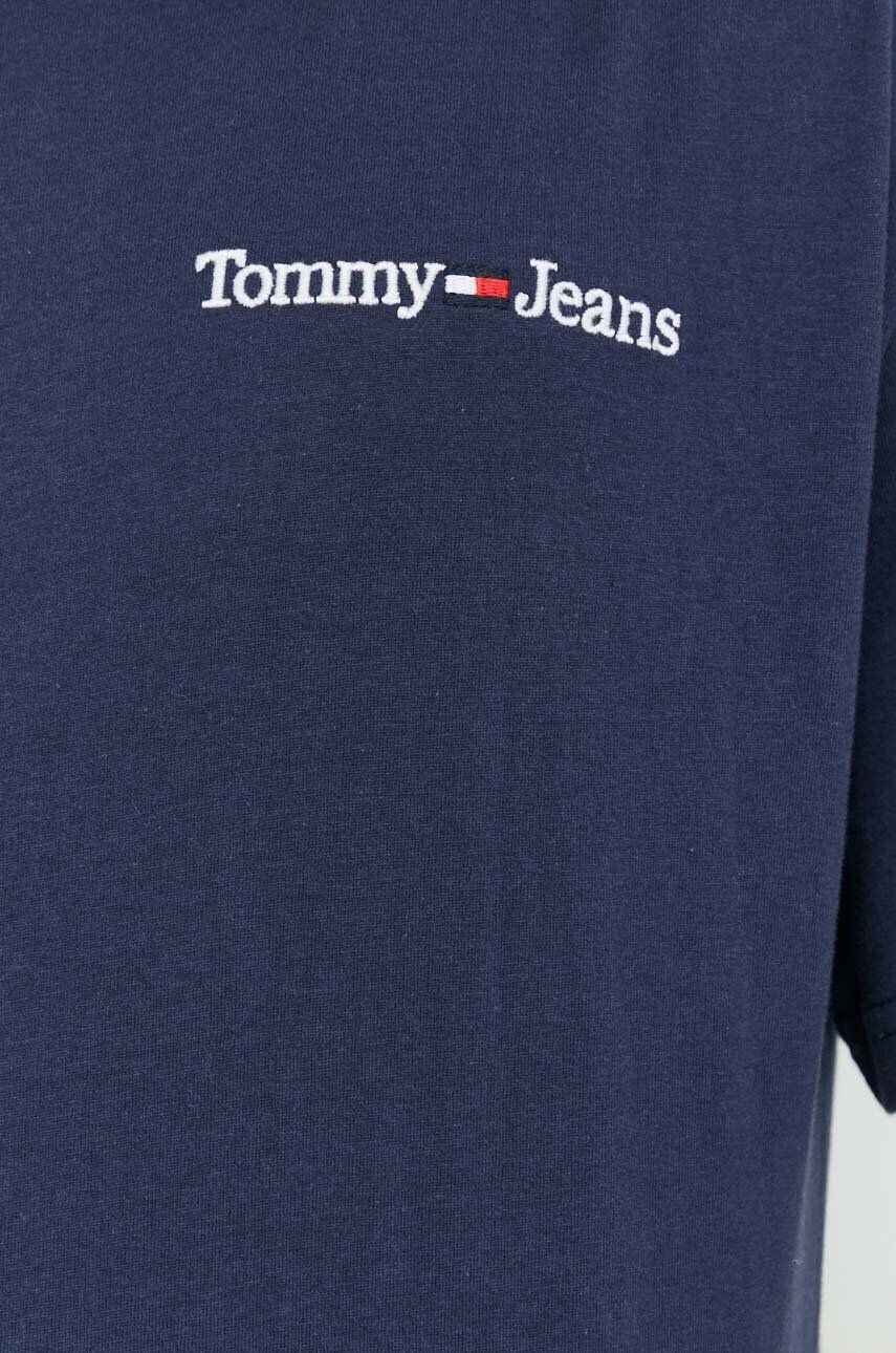 Tommy Jeans Bavlněné tričko tmavomodrá barva s aplikací - Pepit.cz