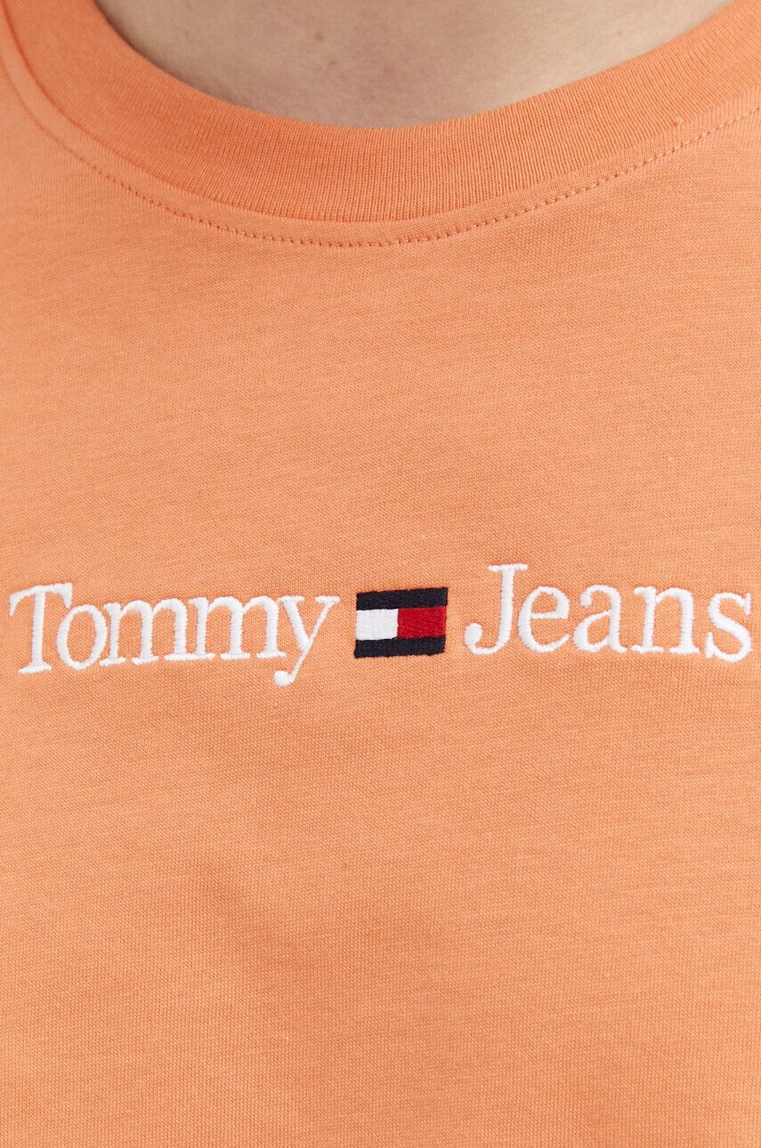 Tommy Jeans Bavlněné tričko černá barva s potiskem - Pepit.cz