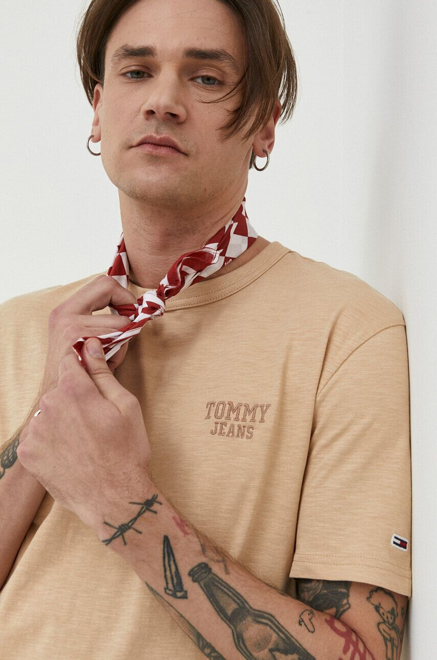 Tommy Jeans Bavlněné tričko tmavomodrá barva - Pepit.cz