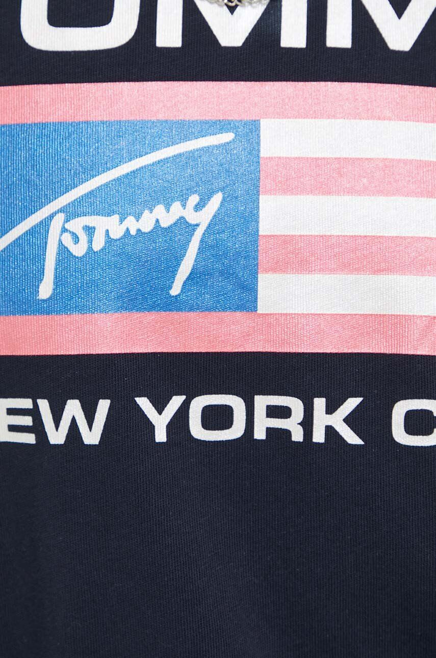 Tommy Jeans Bavlněné tričko tmavomodrá barva - Pepit.cz