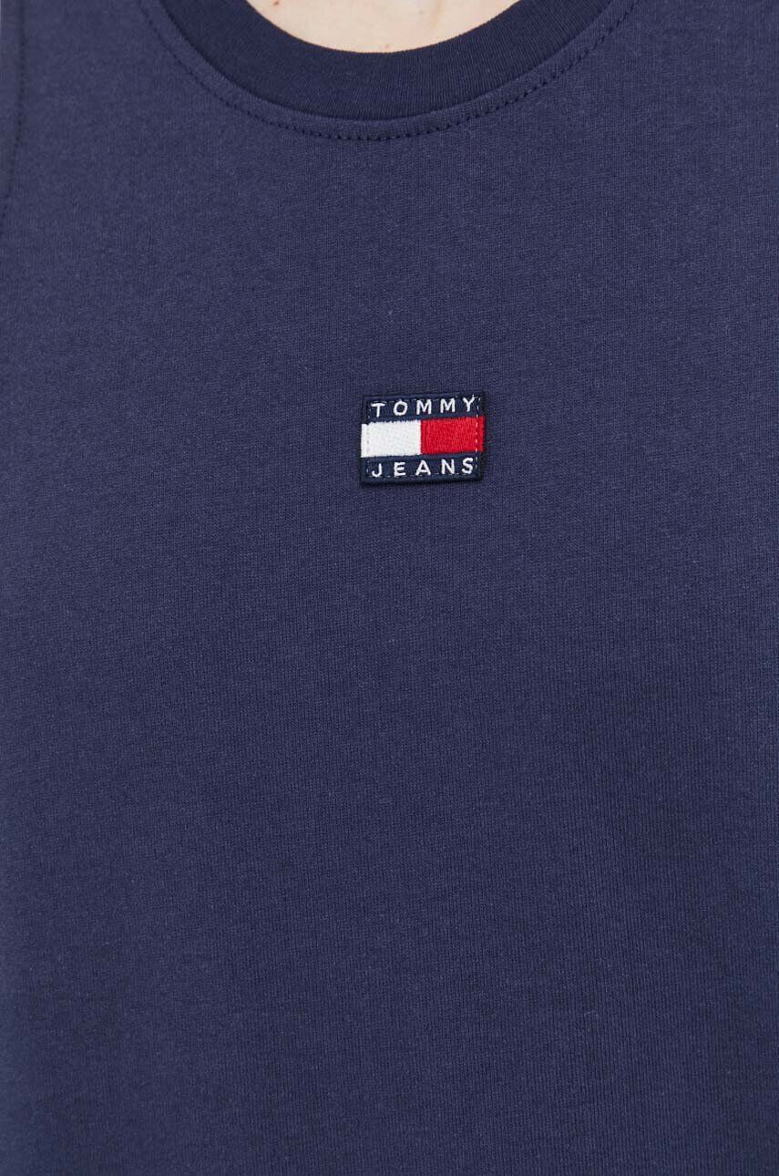 Tommy Jeans Bavlněné tričko tmavomodrá barva - Pepit.cz