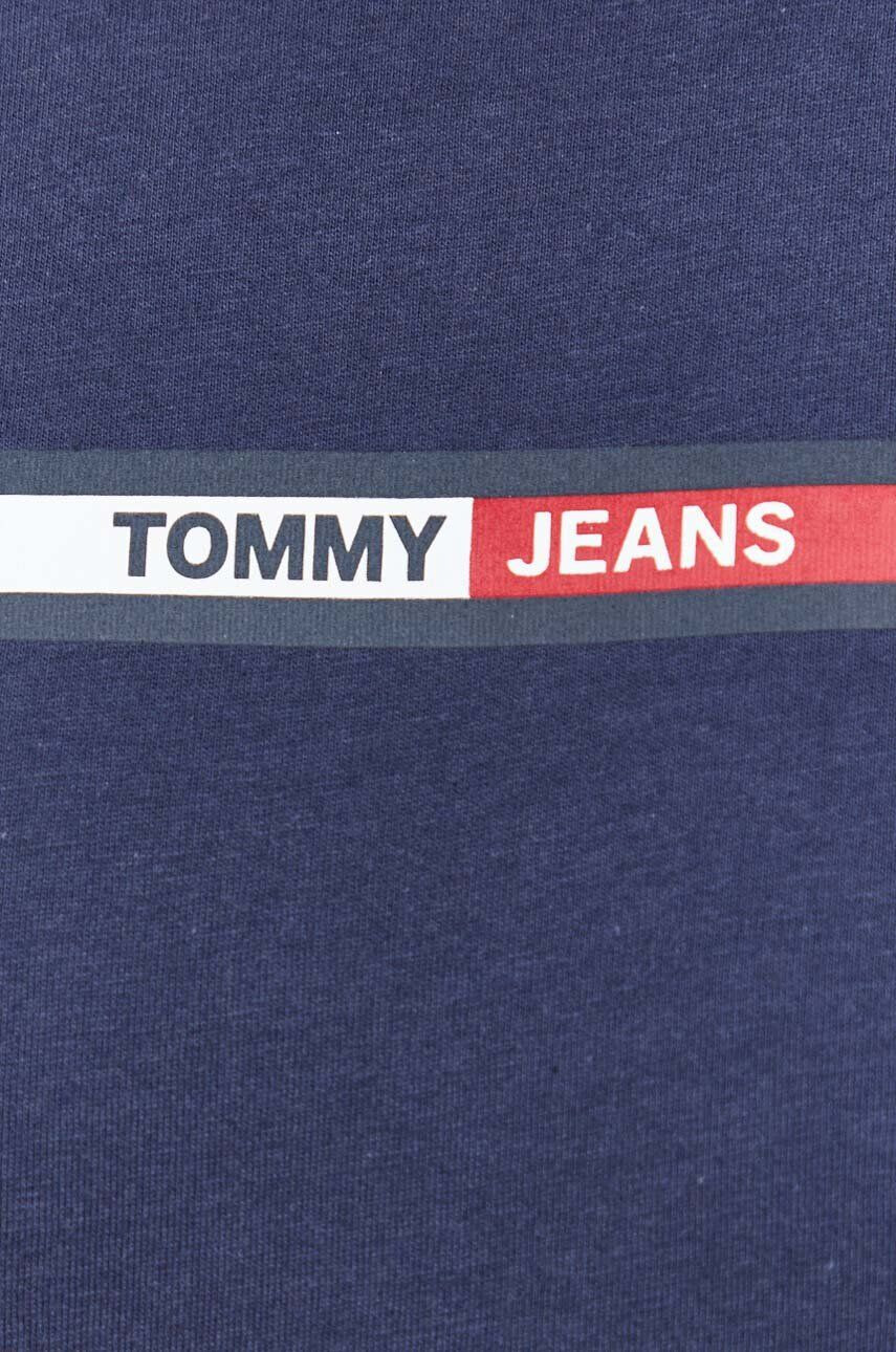 Tommy Jeans Bavlněné tričko tmavomodrá barva s potiskem - Pepit.cz