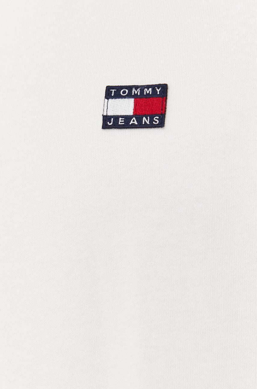 Tommy Jeans Bavlněné tričko béžová barva - Pepit.cz