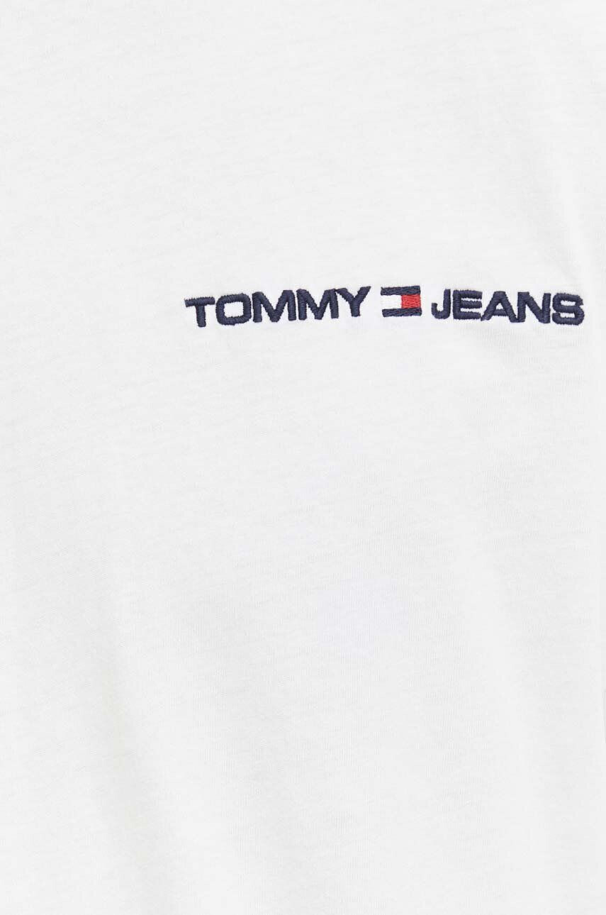 Tommy Jeans Bavlněné tričko bílá barva s aplikací - Pepit.cz