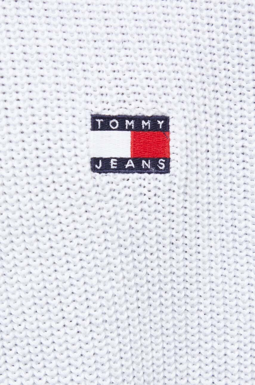 Tommy Jeans Bavlněný svetr šedá barva - Pepit.cz