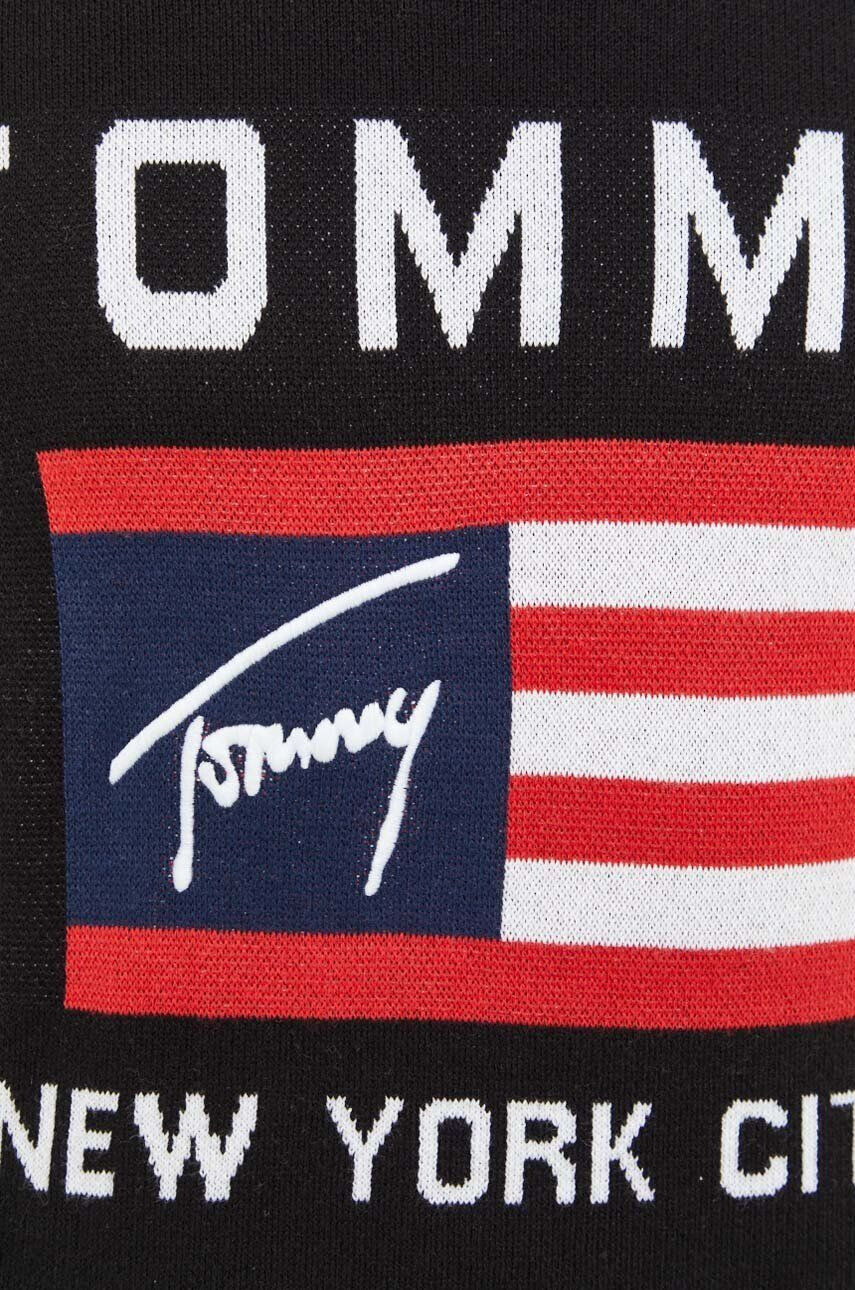 Tommy Jeans Bavlněný svetr černá barva - Pepit.cz