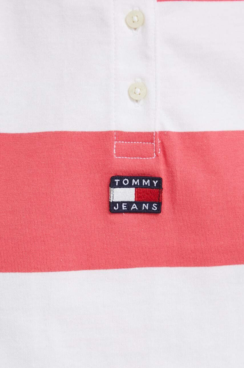 Tommy Jeans Bavlněný top růžová barva - Pepit.cz