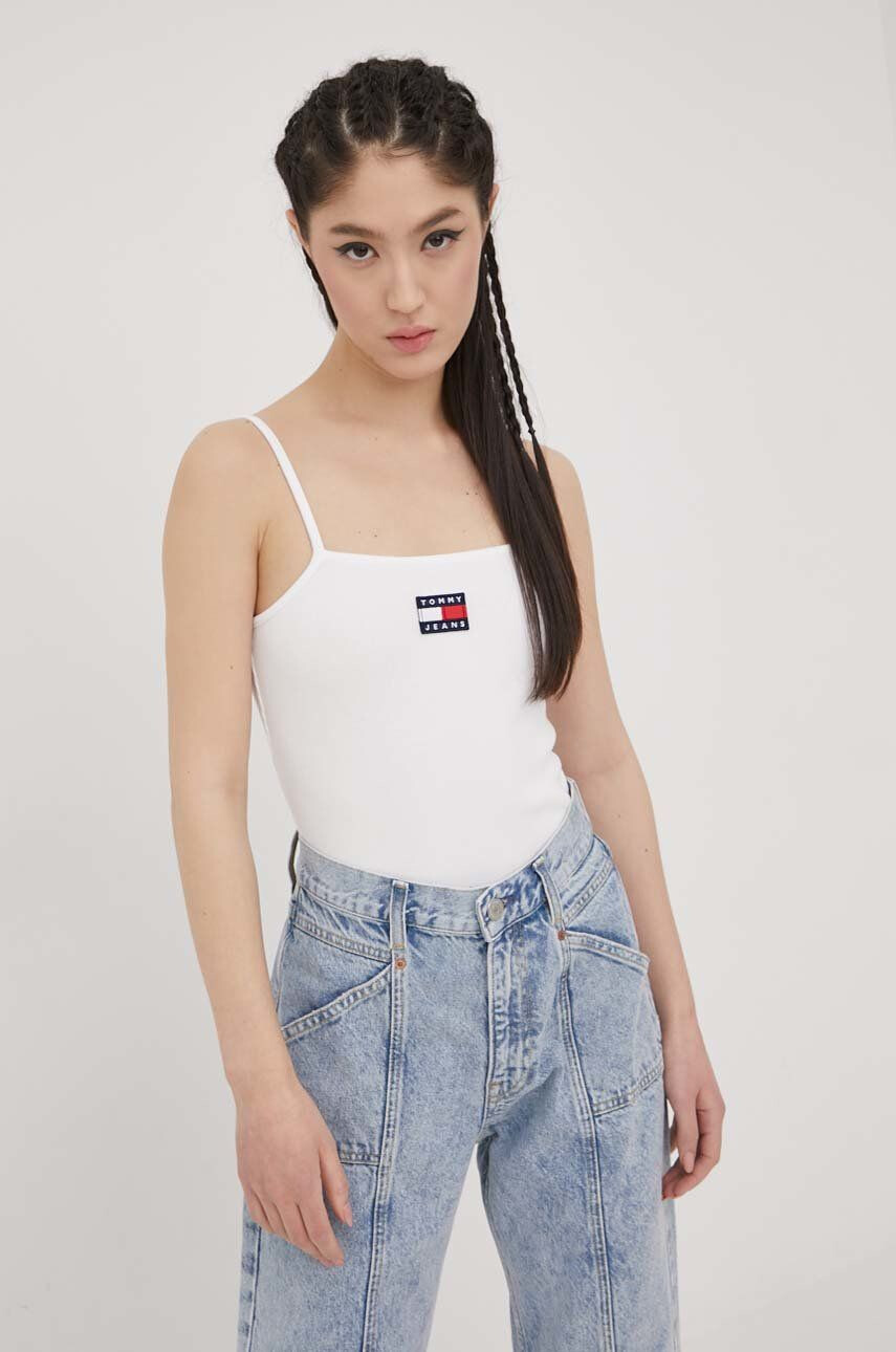 Tommy Jeans Body dámské bílá barva - Pepit.cz