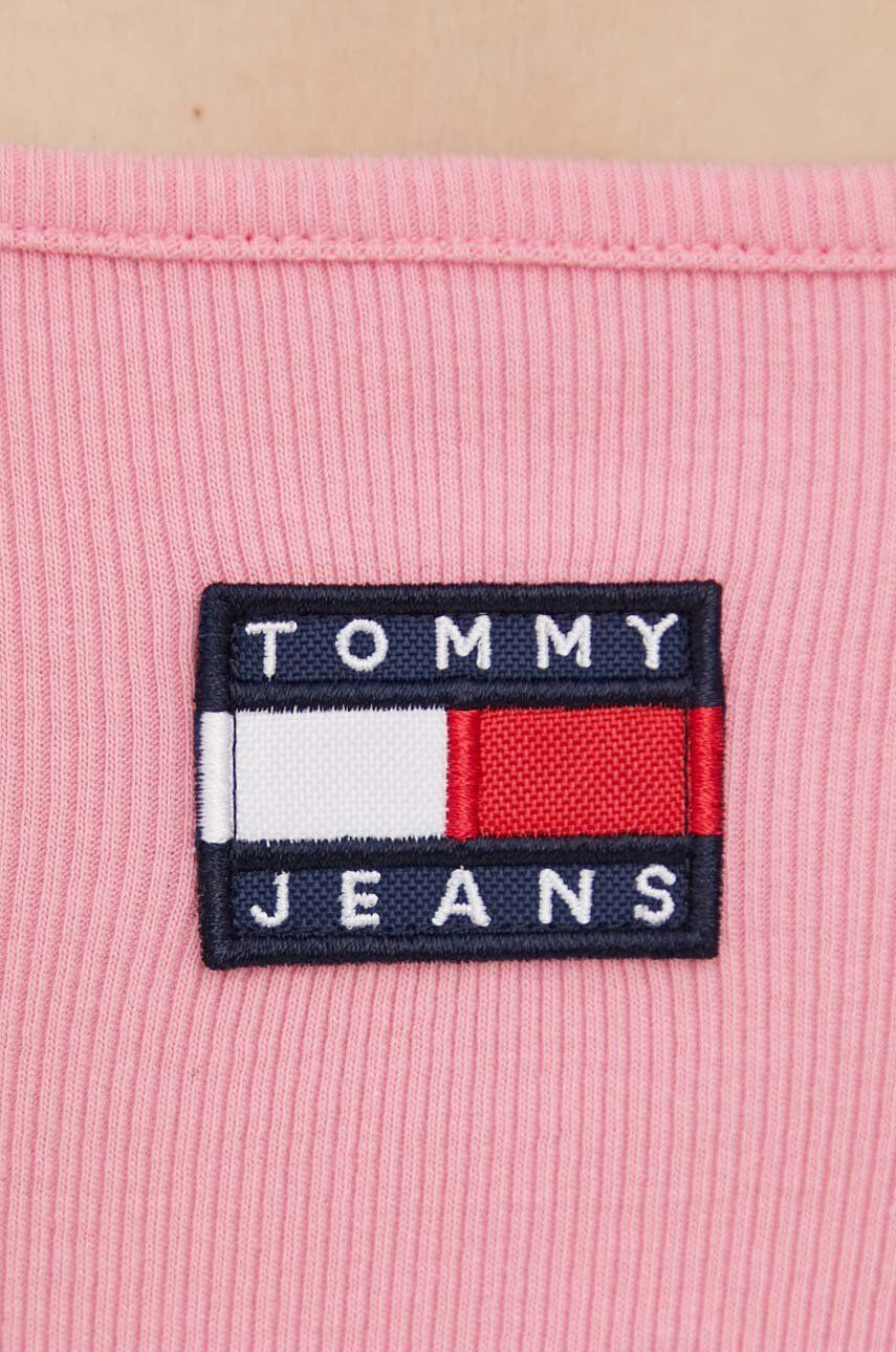 Tommy Jeans Body dámské růžová barva - Pepit.cz