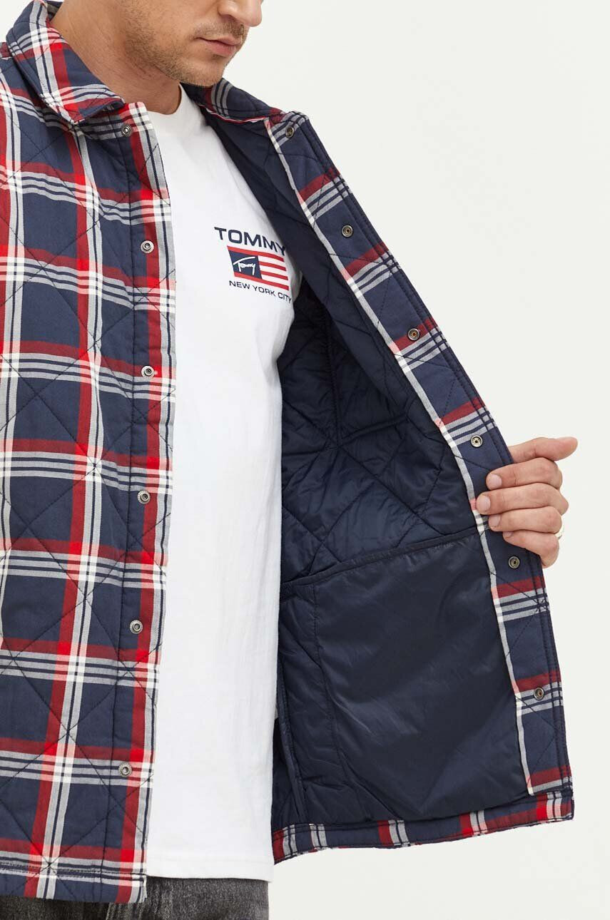 Tommy Jeans Bunda pánská tmavomodrá barva přechodná - Pepit.cz