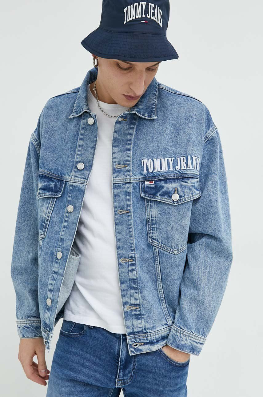 Tommy Jeans Džínová bunda pánská přechodná oversize - Pepit.cz