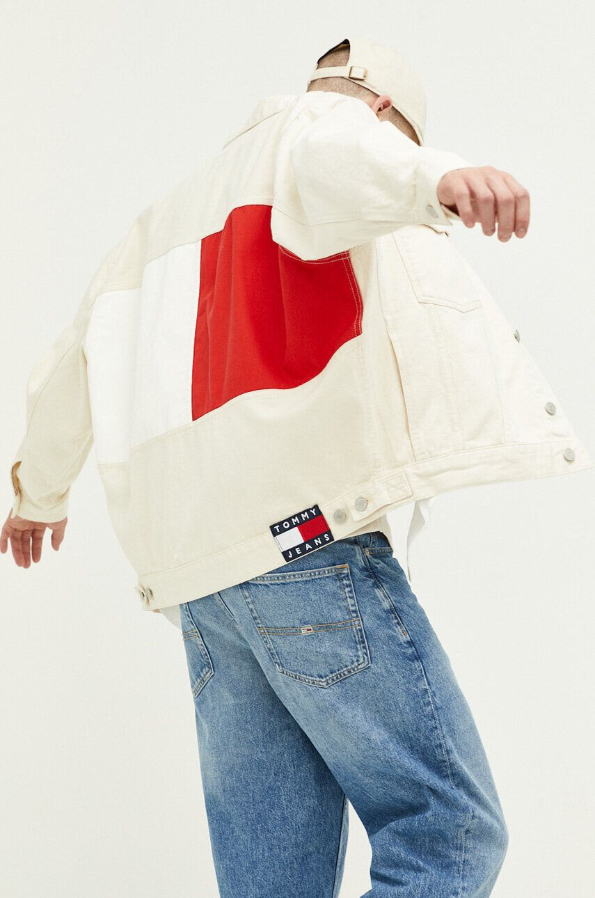 Tommy Jeans Džínová bunda pánská přechodná oversize - Pepit.cz