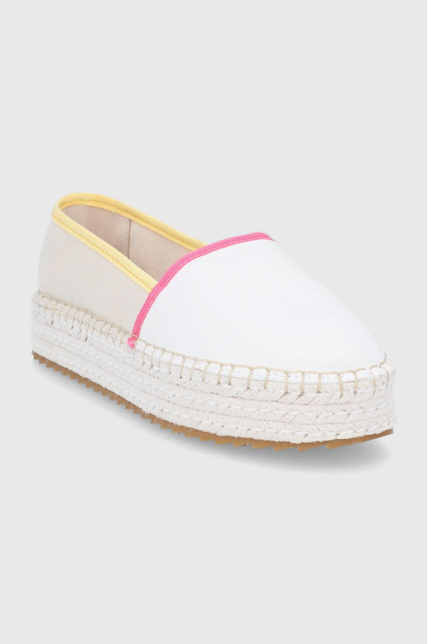 Tommy Jeans Espadrilky bílá barva na platformě - Pepit.cz