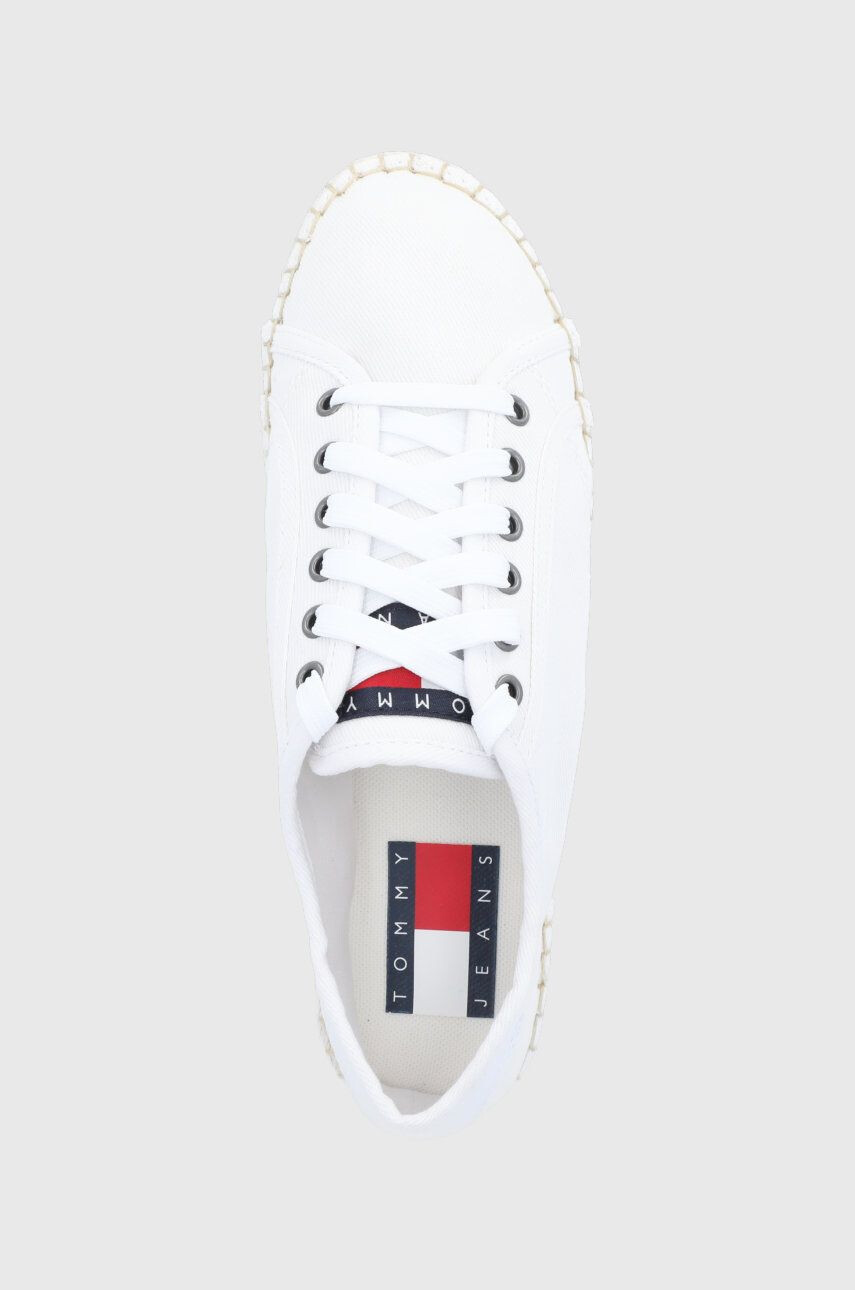 Tommy Jeans Espadrilky bílá barva na platformě - Pepit.cz