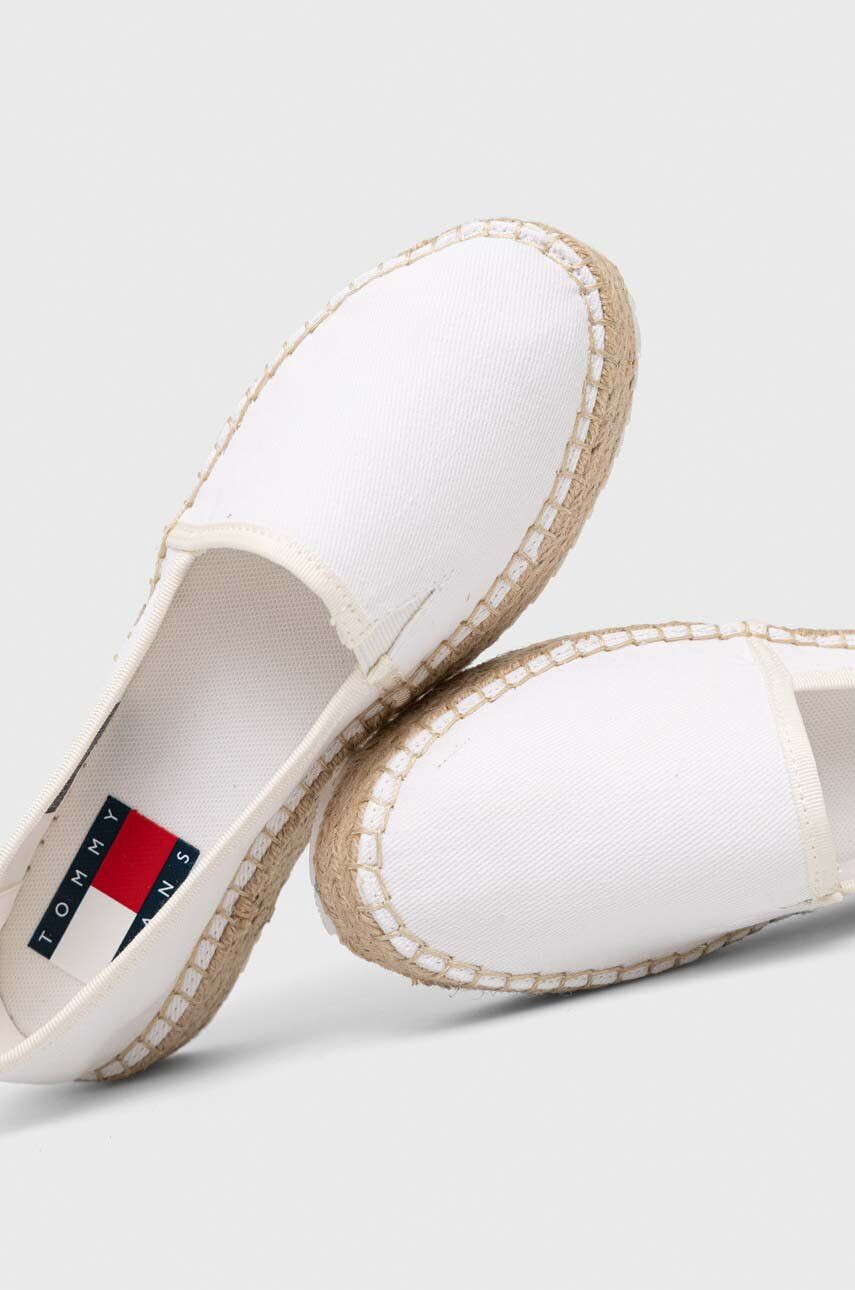 Tommy Jeans Espadrilky FLATFORM ESPADRILLE bílá barva na platformě EN0EN02078 - Pepit.cz