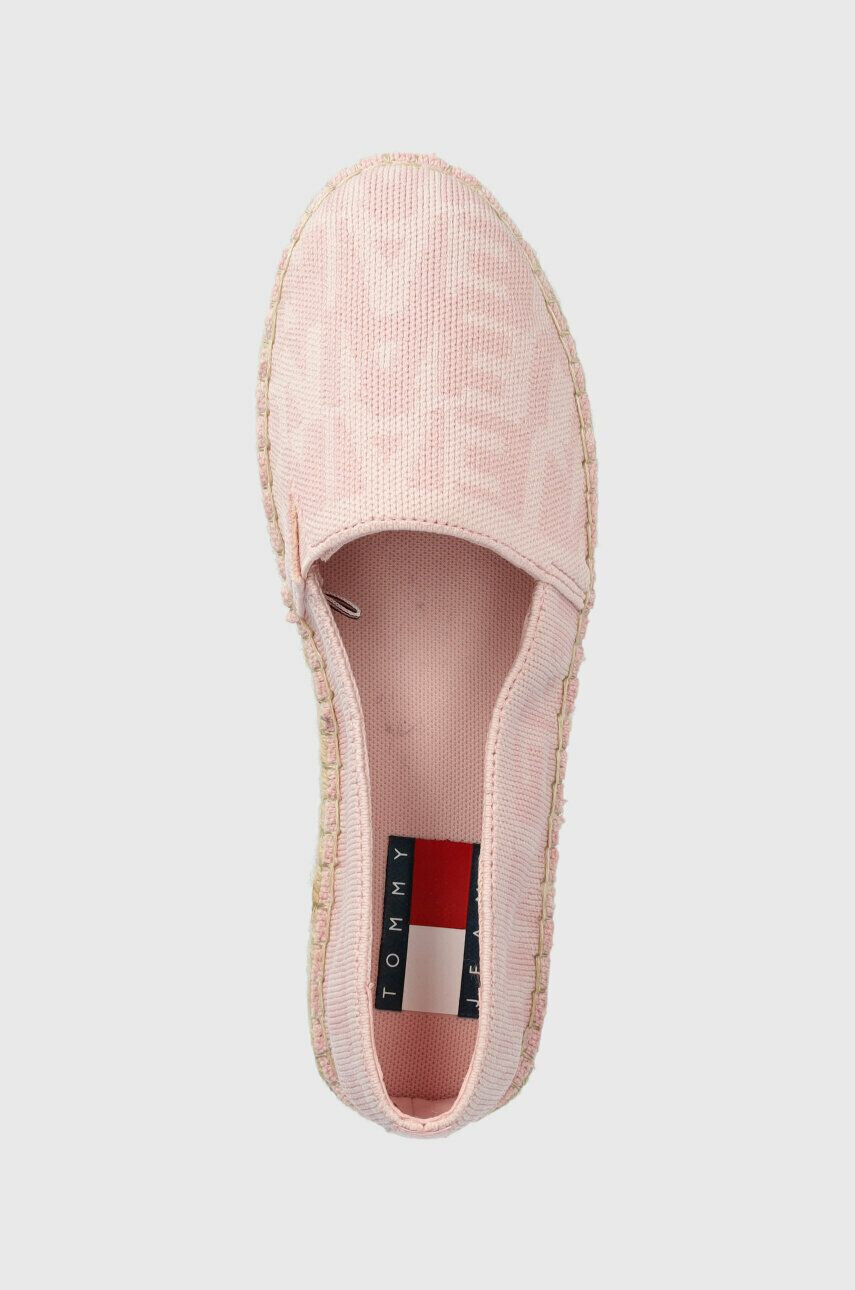 Tommy Jeans Espadrilky LOGOMANIA ESPADRILLE růžová barva na platformě EN0EN02079 - Pepit.cz