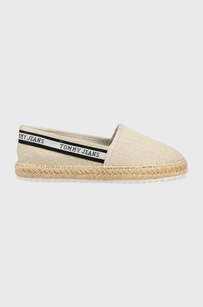 Tommy Jeans Espadrilky TJW FLATFORM WEBBING béžová barva EN0EN02362 - Pepit.cz