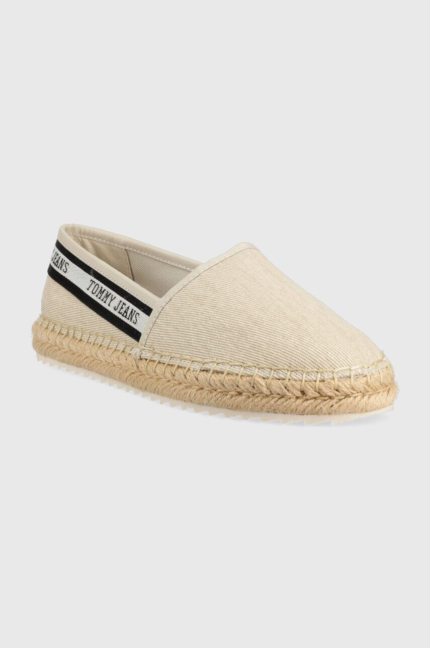 Tommy Jeans Espadrilky TJW FLATFORM WEBBING béžová barva EN0EN02362 - Pepit.cz