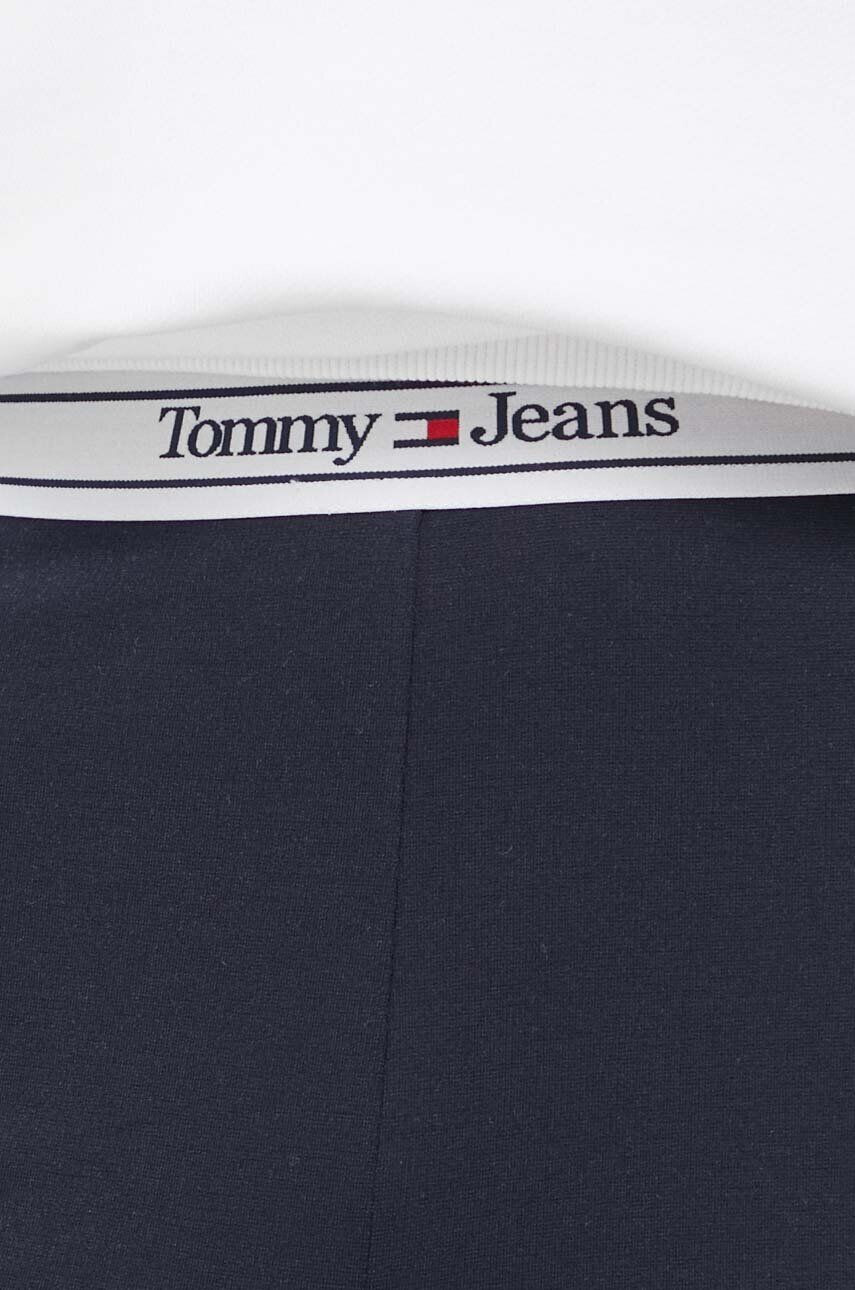 Tommy Jeans Kalhoty dámské tmavomodrá barva zvony high waist - Pepit.cz