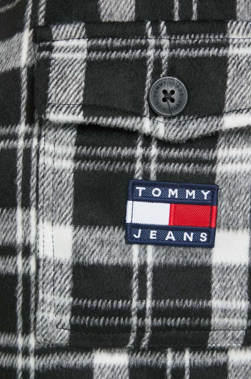 Tommy Jeans Košile dámská černá barva relaxed s klasickým límcem - Pepit.cz