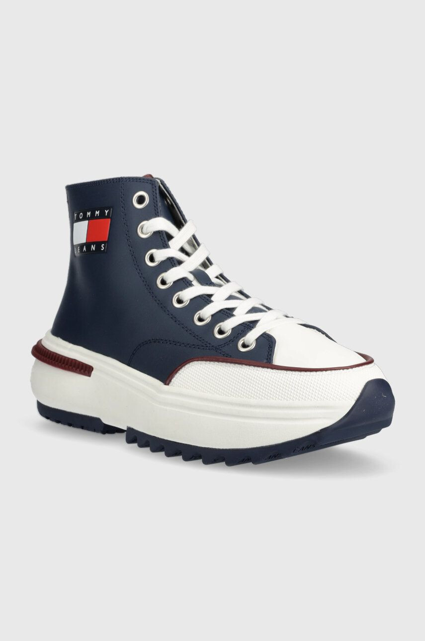 Tommy Jeans Kožené kecky Tj Mens Cleat Run - Pepit.cz