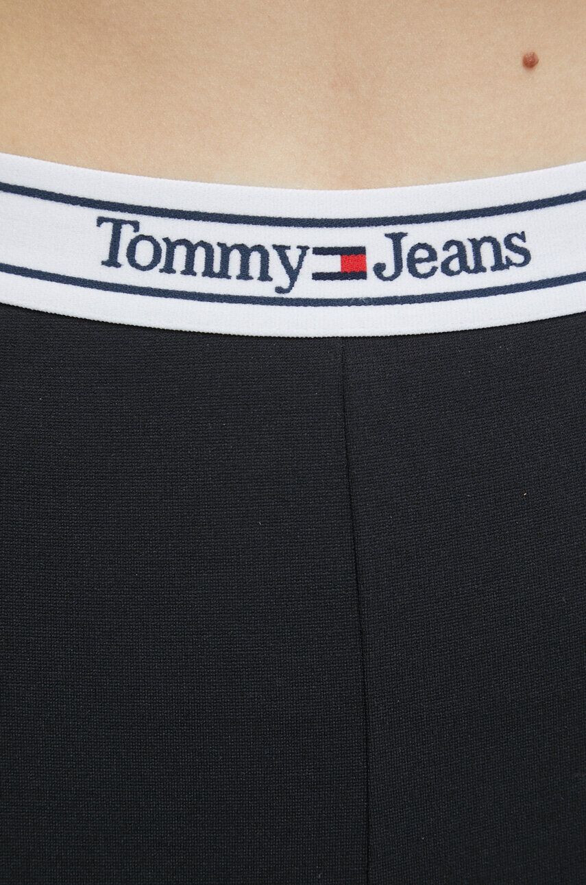 Tommy Jeans Legíny dámské černá barva hladké - Pepit.cz