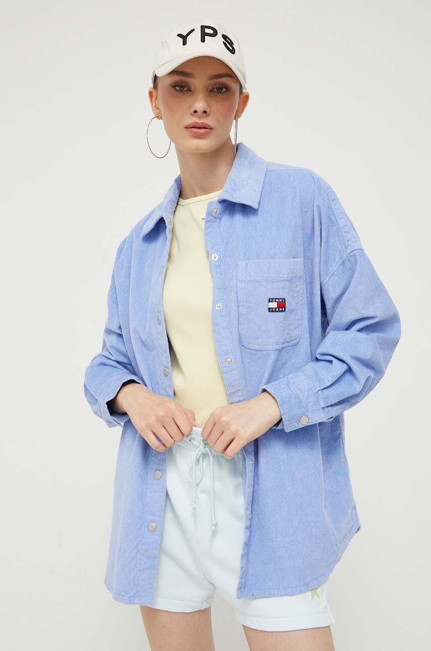 Tommy Jeans Manšestrová košile relaxed s klasickým límcem - Pepit.cz