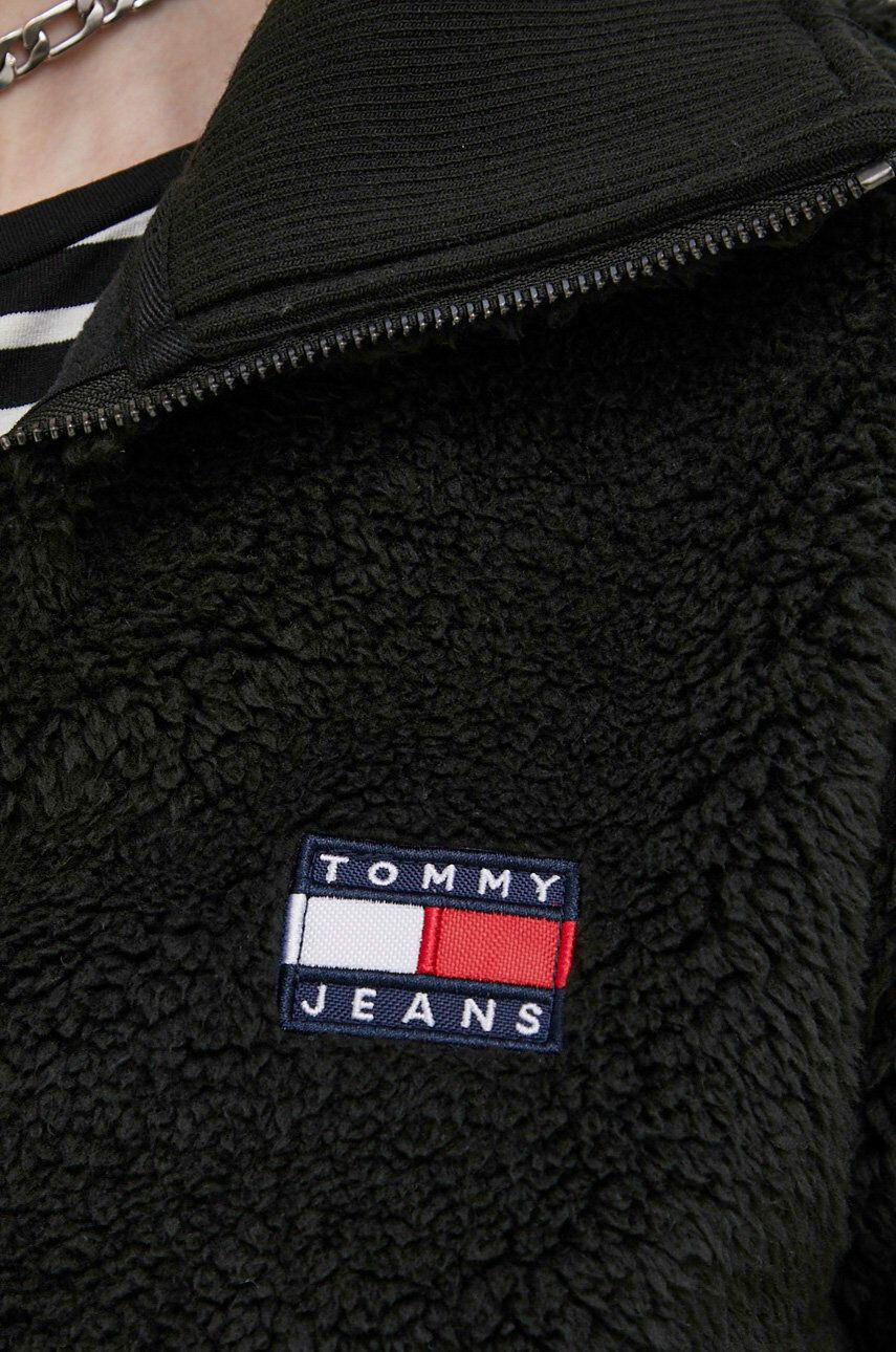 Tommy Jeans Mikina dámská černá barva hladká - Pepit.cz