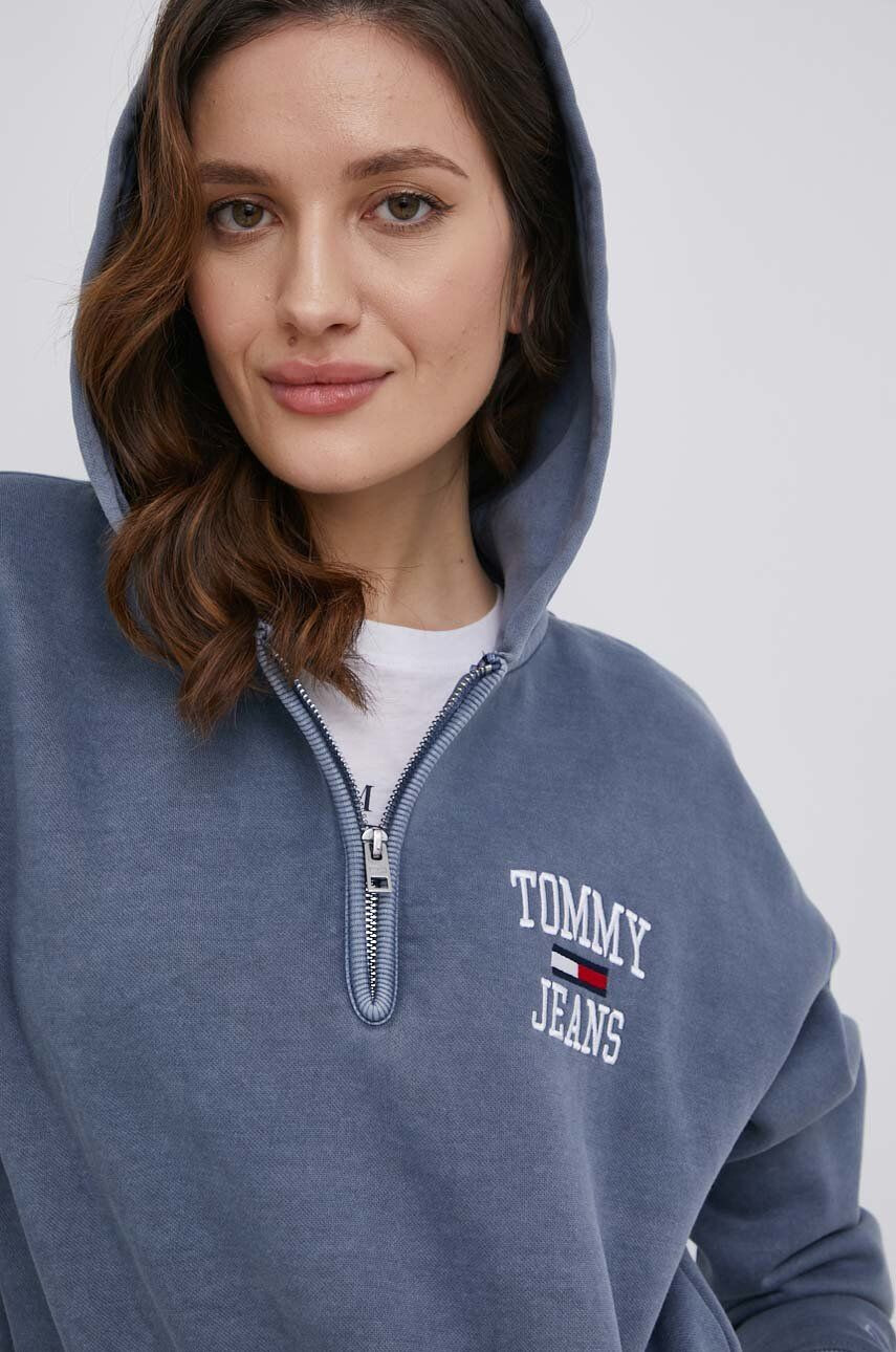 Tommy Jeans Mikina dámská fialová barva s aplikací - Pepit.cz