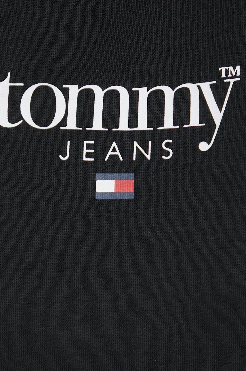 Tommy Jeans Mikina dámská černá barva s aplikací - Pepit.cz