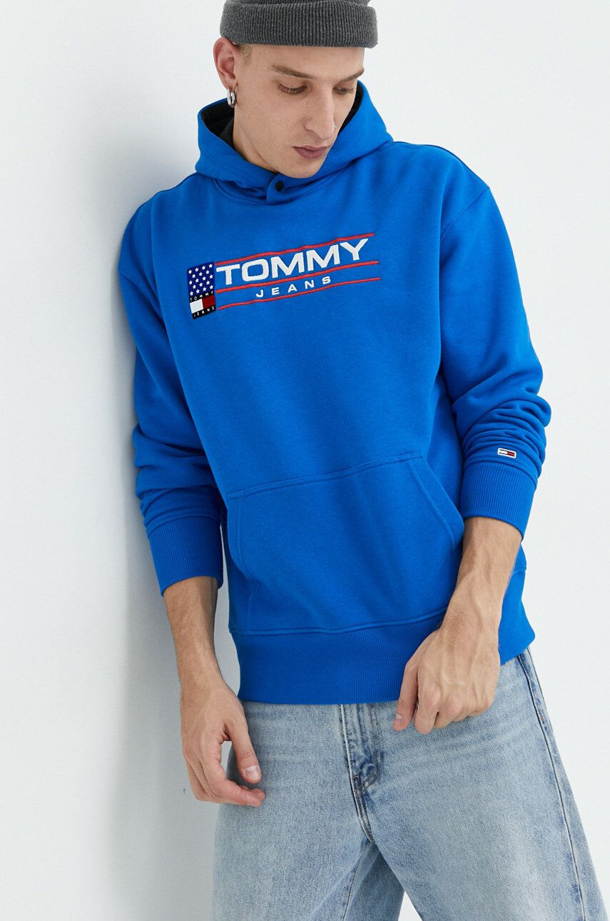 Tommy Jeans Mikina pánská s kapucí s aplikací - Pepit.cz