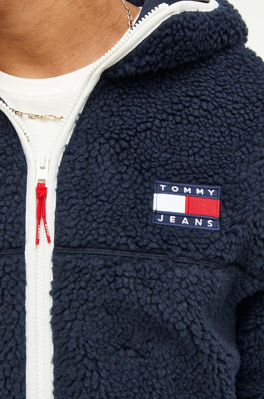 Tommy Jeans Mikina pánská tmavomodrá barva s kapucí s aplikací - Pepit.cz